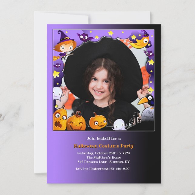 Halloween Photo Invitation (Front)