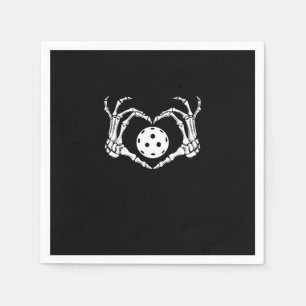 Halloween Pickle Skeleton Heart Hands Fun Design Napkin