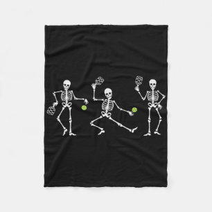 Halloween Picklell Costume Skeletons Playing Pickl Fleece Blanket