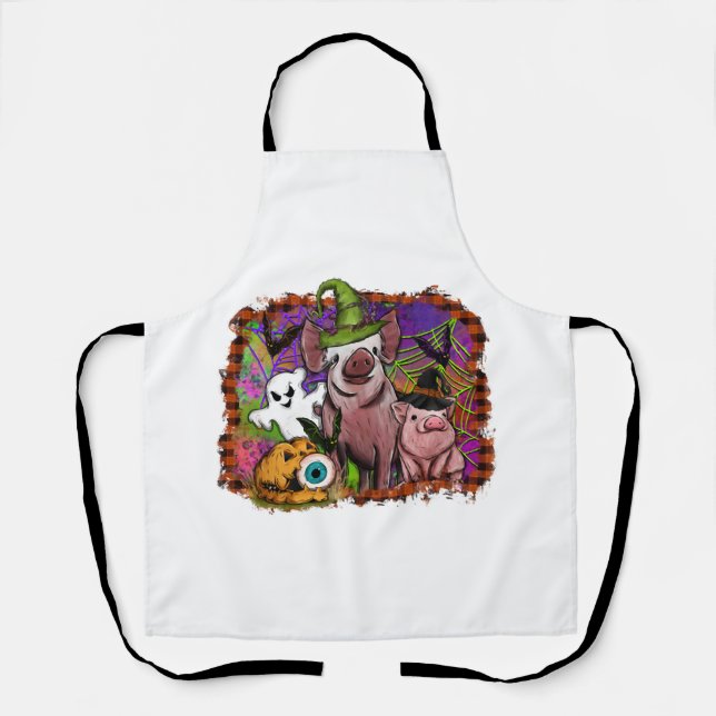 Halloween Pigs Apron (Front)