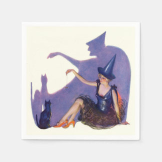 Halloween Pin Up Girl Witch Party Napkin