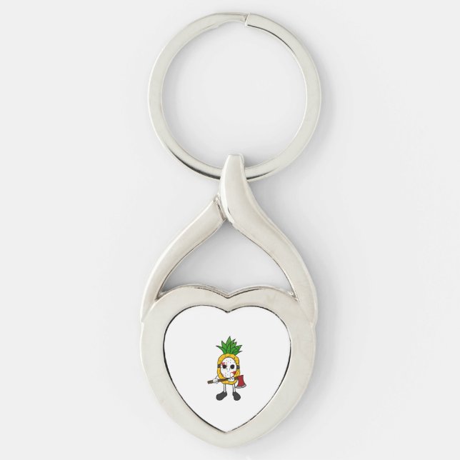 Halloween Pineapple  Key Ring (Front)