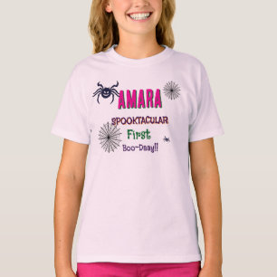 Halloween Pink and spiders Birthday Halloween T-Shirt