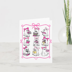Halloween Pink Ghost Read More Books Spooky Boo Te Card