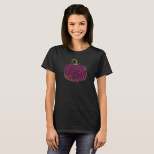Halloween Pink Pumpkin Basic Dark T-Shirt