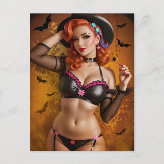 Halloween Pinup Greeting Card