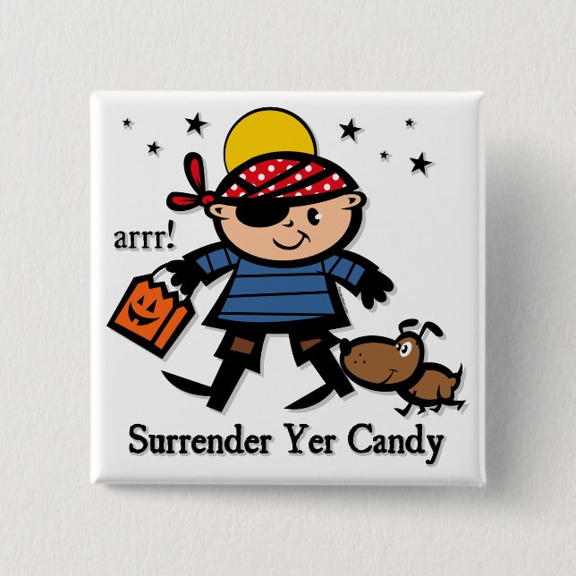 Halloween Pirate 15 Cm Square Badge (Front)
