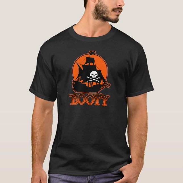 Halloween Pirate Booty T-Shirt (Front)