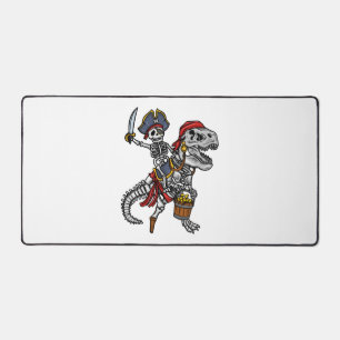 Halloween Pirate Dinosaur Skeleton Desk Mat