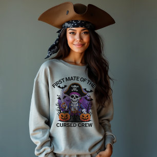 Halloween Pirate First Mate of the Cursed Crew Sweatshirt