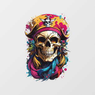 Halloween pirate skull