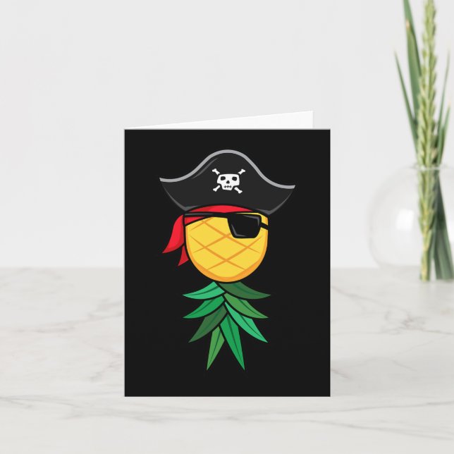 Halloween Pirate Upside Down Pineapple Swingers Li Card (Front)