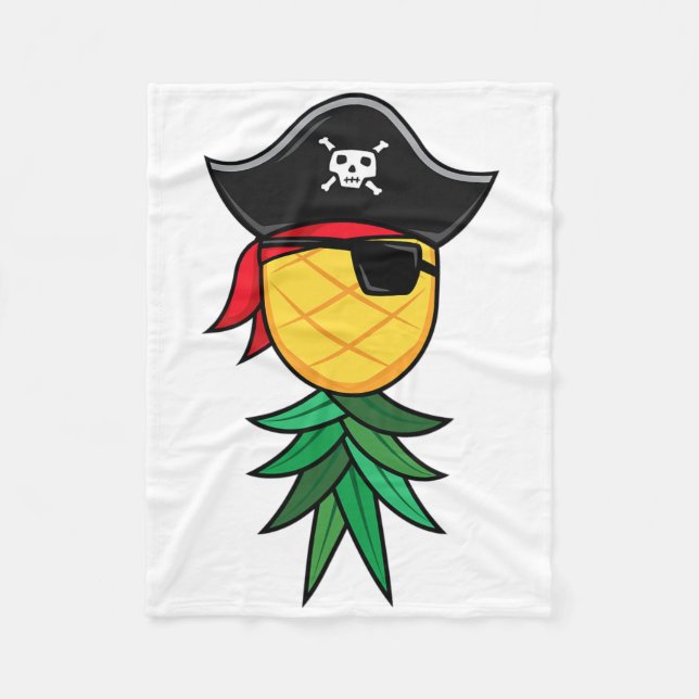 Halloween Pirate Upside Down Pineapple Swingers Li Fleece Blanket (Front)