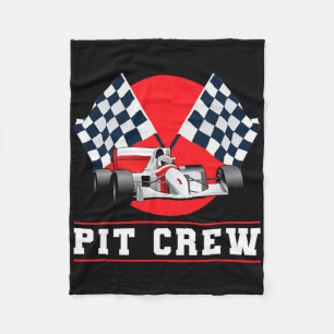 Halloween Pit Crew Costume Race Track  Fleece Blanket