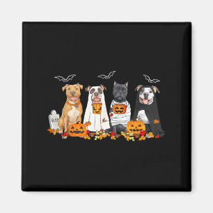 Halloween Pitbull Ghost Dogs Magnet