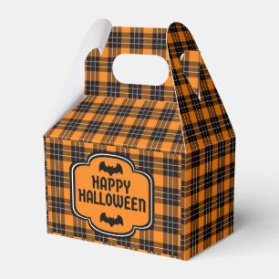 Halloween Plaid Pattern Favour Box