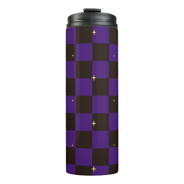 Halloween Plaid Star Pattern Thermal Tumbler (Front)