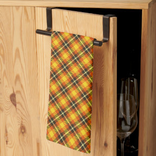 Halloween Plaid Tea Towel