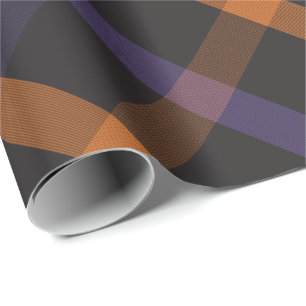 Halloween Plaid Wrapping Paper