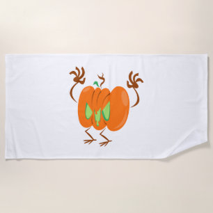 Halloween plant beach towel