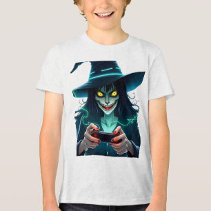 Halloween PlayStation Gaming - Spooky PS5  Tri-Blend Shirt