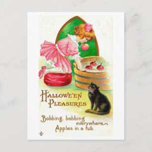 Halloween Pleasure, Vintage Postcard