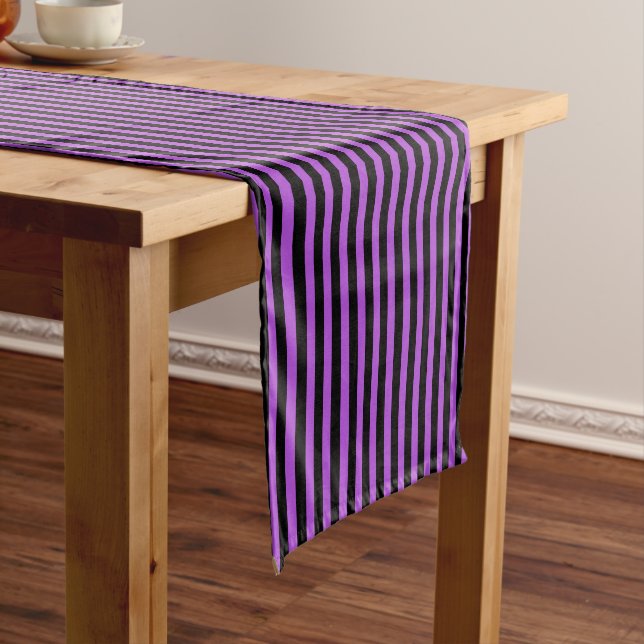 Halloween Poison Purple and Black Medium Table Runner (In Situ)