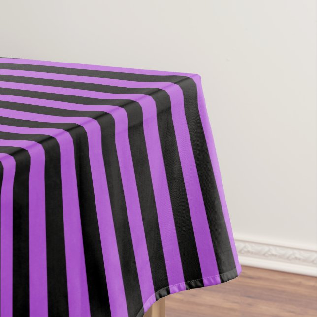 Halloween Poison Purple and Black  Tablecloth (In Situ)