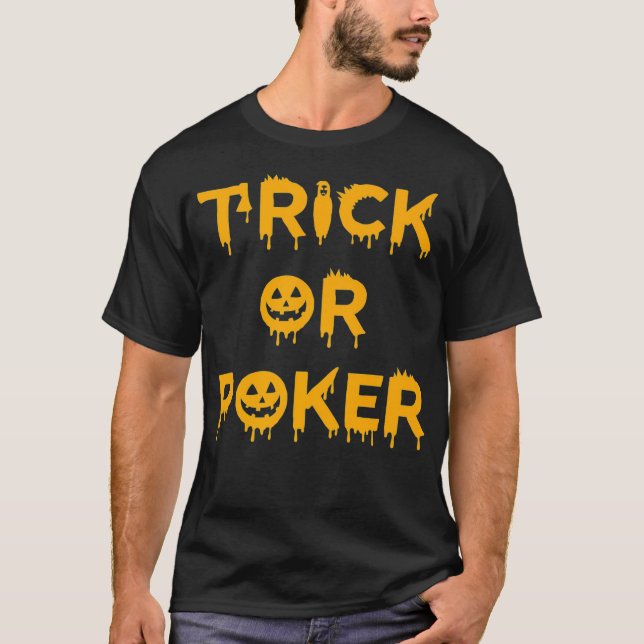 Halloween Poker Premium  T-Shirt (Front)