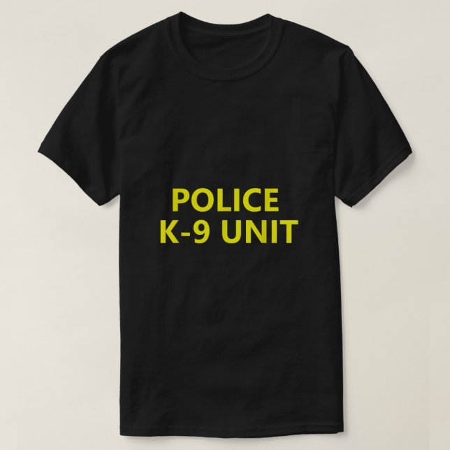 Halloween Police K9 K9 Unit Costume Officer Dog Ca T-Shirt (Design Front)