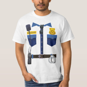Halloween Policeman Police Officer Costume Boys Gi T-Shirt