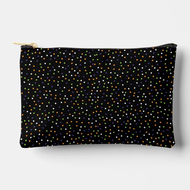 Halloween Polka Dots Accessory Pouch (Front)