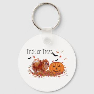 Halloween Pomeranian Key Ring