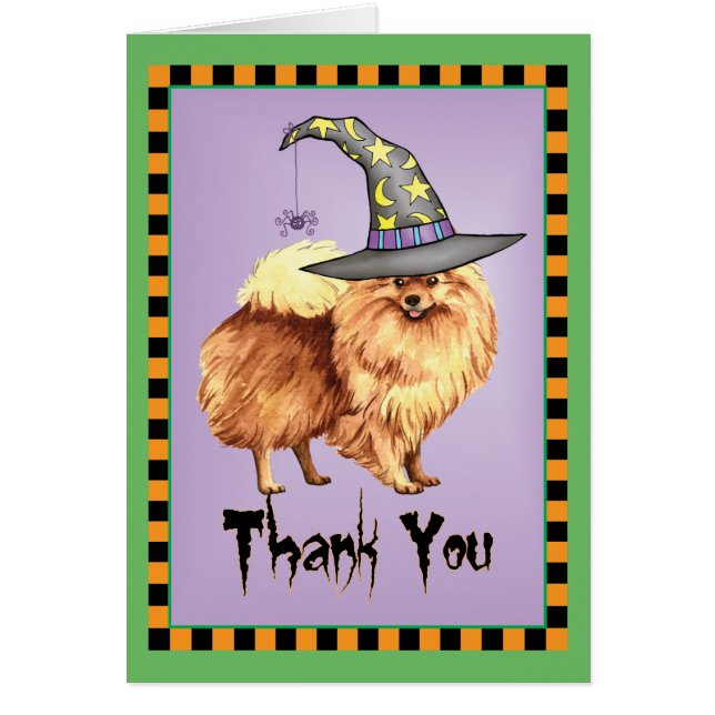Halloween Pomeranian Thank you (Front)