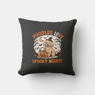 Halloween Poodle Spooky Season Cushion