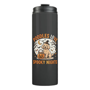 Halloween Poodle Spooky Season Thermal Tumbler