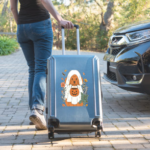 Halloween Poodle with Fall Flowers