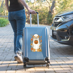 Halloween Poodle with Fall Flowers