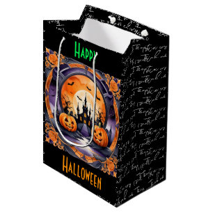 Halloween Popular Pumpkin Autumn Collection Medium Gift Bag