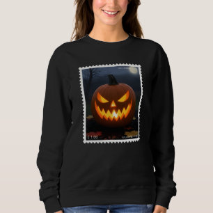 Halloween Postage Stamp Hoodie Unisex Streetwear