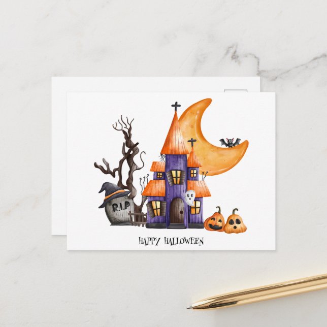 Halloween Postcard (Front/Back In Situ)