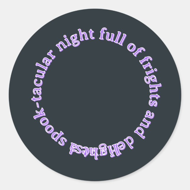 Halloween Postcard Classic Round Sticker (Front)