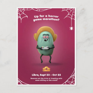 Halloween Postcard - Libra