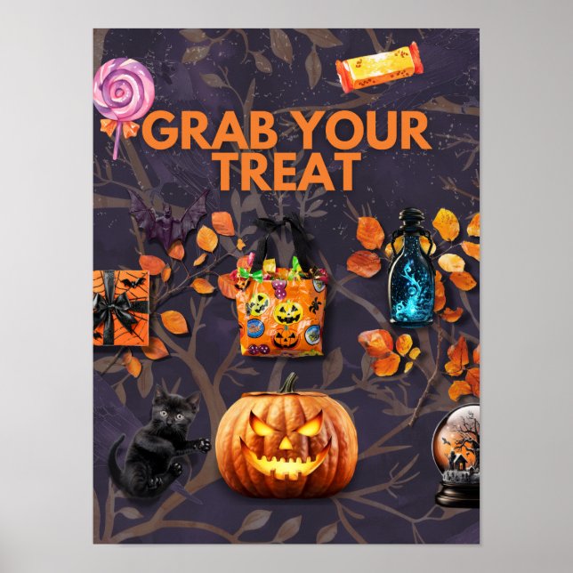 Halloween Poster - Great for Trick or Treat Decor (Front)