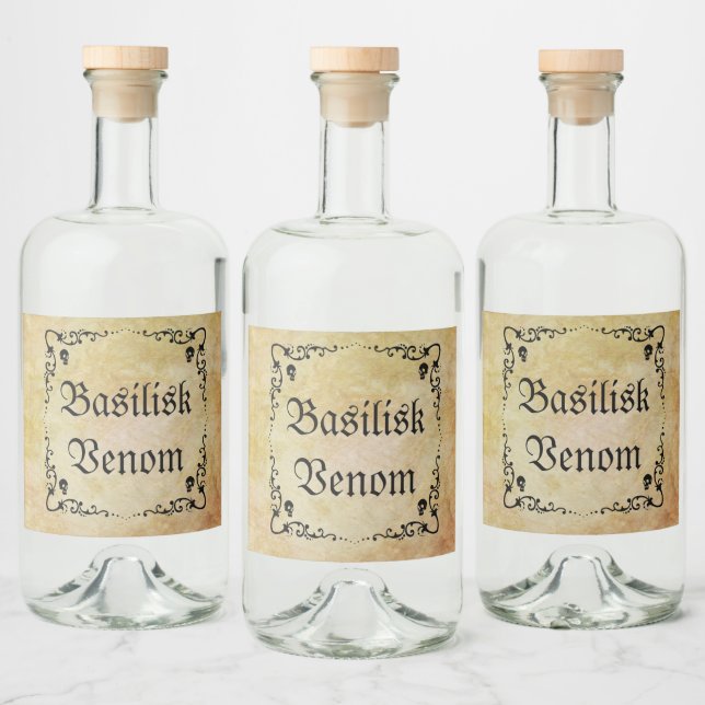 Halloween Potion Ingredients  Liquor Bottle Label (Bottles)