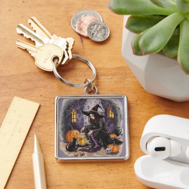 Halloween, Potion Party at The Haunted Hause  Key Ring (Desk)