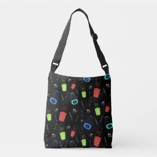 Halloween Potion Pattern Crossbody Bag