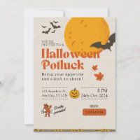 Halloween Potluck Party Adult Office Invitation