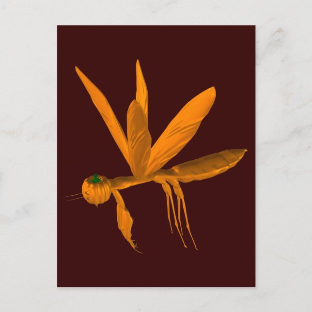 Halloween Praying Mantis Postcard (Front)