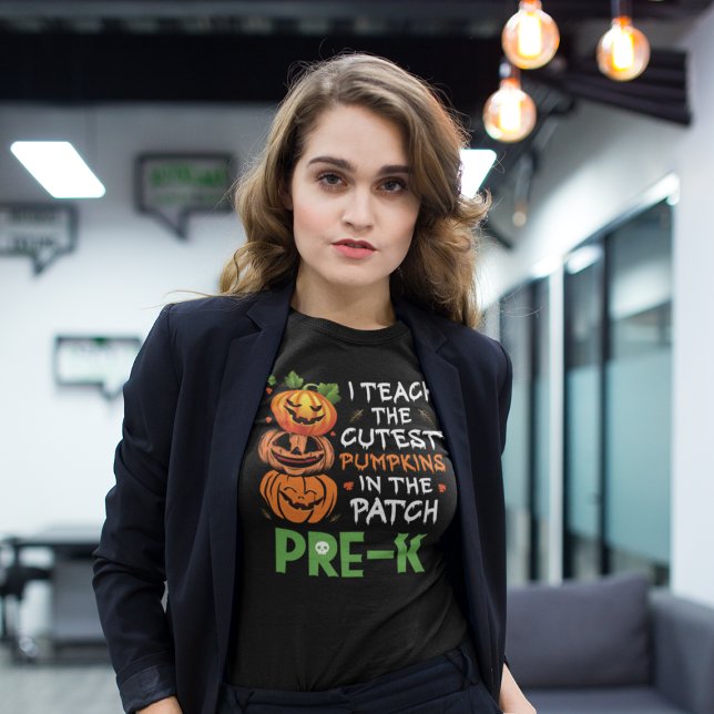 Halloween Pre K Teacher Cute Pumpkins T-Shirt (Creator Uploaded)